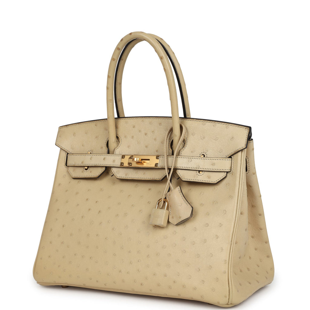 Hermes Birkin 30 Parchemin Ostrich Gold Hardware