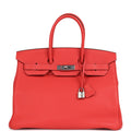 Hermes Birkin 35 Rose Jaipur Clemence Palladium Hardware