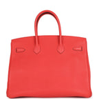 Hermes Birkin 35 Rose Jaipur Clemence Palladium Hardware