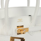Hermes Birkin 25 New White Swift Gold Hardware