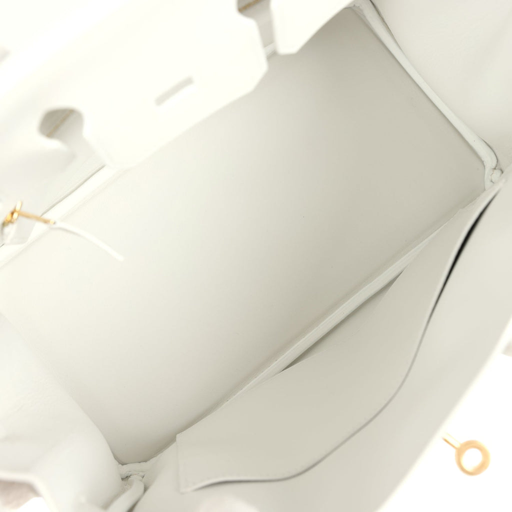 Hermes Birkin 25 New White Swift Gold Hardware