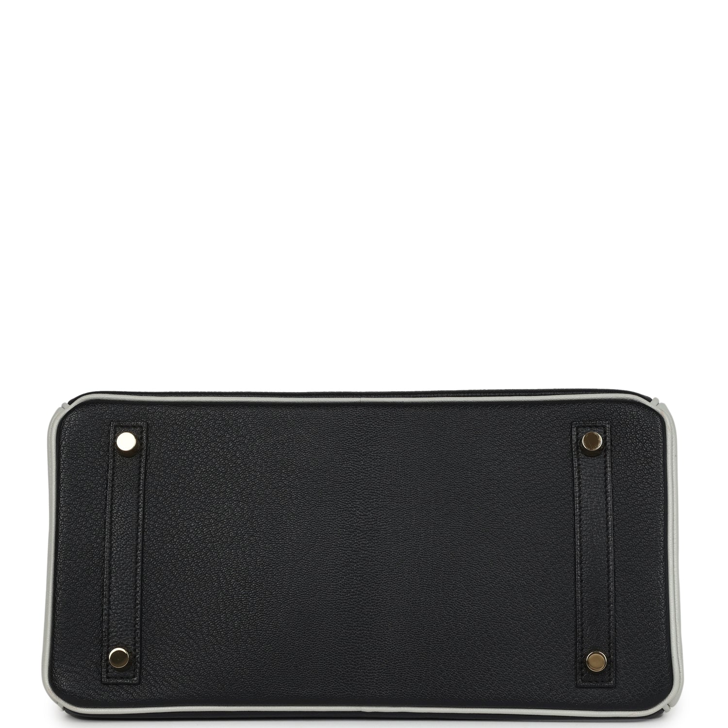 Hermes Special Order (HSS) Birkin 30 Black and Gris Perle Chevre Mysore Brushed Gold Hardware