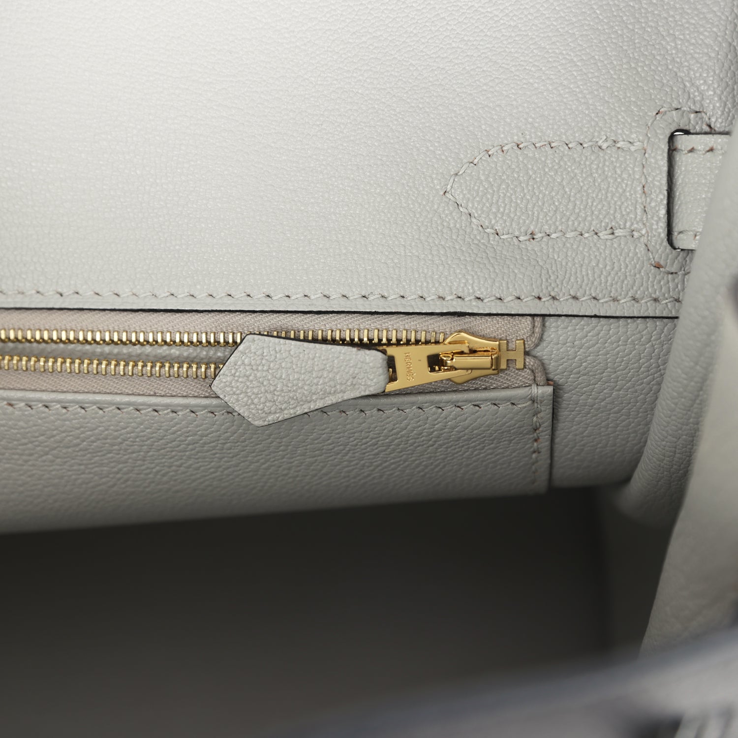 Hermes Special Order (HSS) Birkin 30 Black and Gris Perle Chevre Mysore Brushed Gold Hardware
