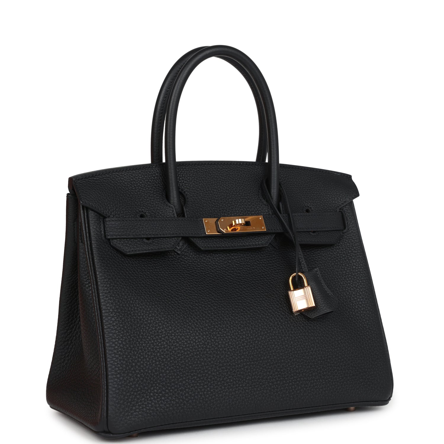 Hermes Birkin 30 Black Togo Rose Gold Hardware