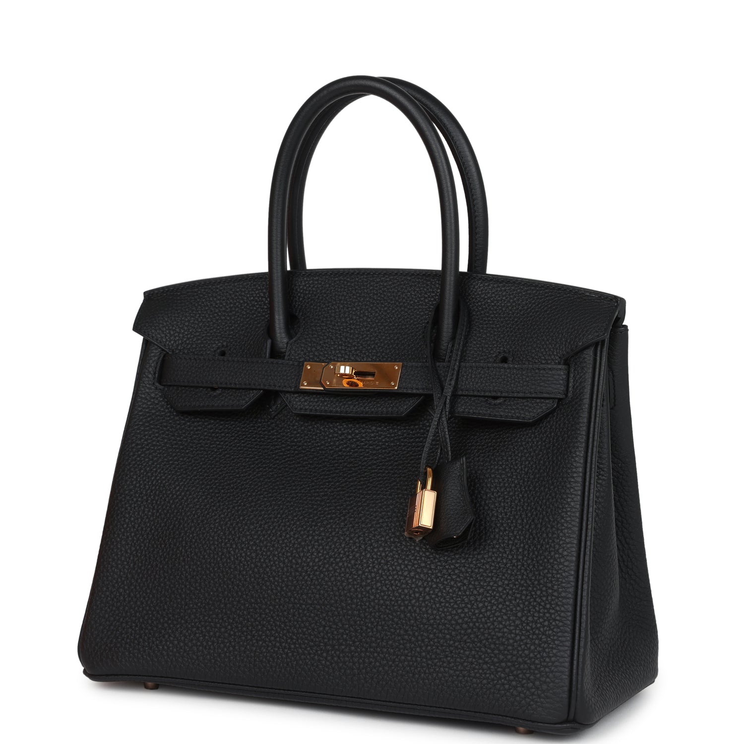 Hermes Birkin 30 Black Togo Rose Gold Hardware