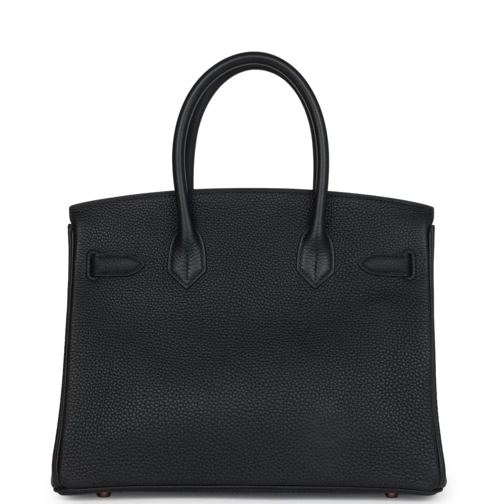 Hermes Birkin 30 Black Togo Rose Gold Hardware