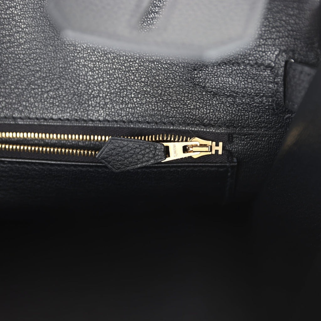 Hermes Birkin 30 Black Togo Rose Gold Hardware