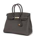 Hermes Birkin 35 Gris Meyer Togo Permabrass Hardware