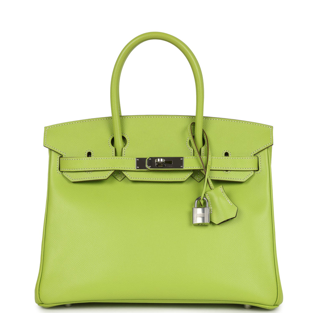 Hermes Birkin 30 Kiwi Candy Epsom Palladium Hardware