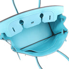 Hermes Birkin 35 Ghillies Turquoise Togo and Swift Palladium Hardware