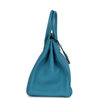 Hermes Birkin 35 Turquoise Togo Palladium Hardware