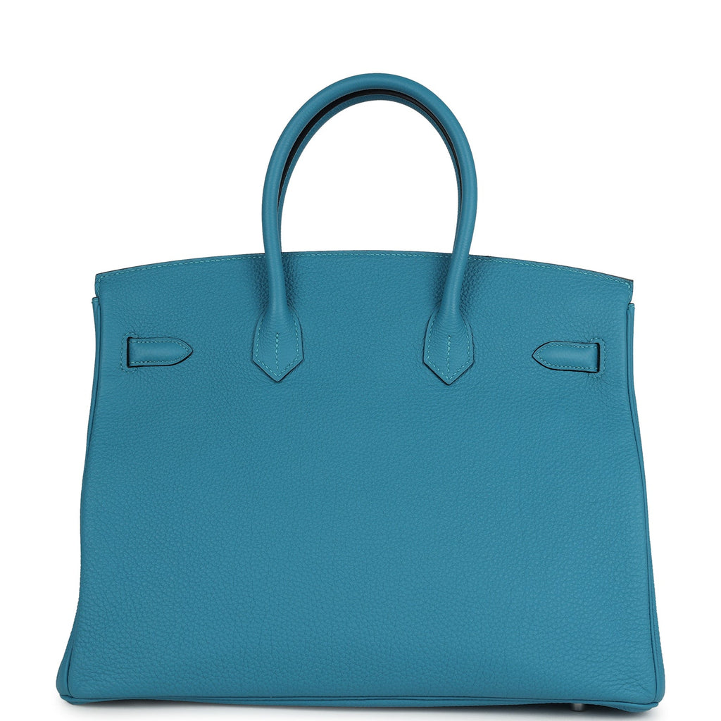 Hermes Birkin 35 Turquoise Togo Palladium Hardware
