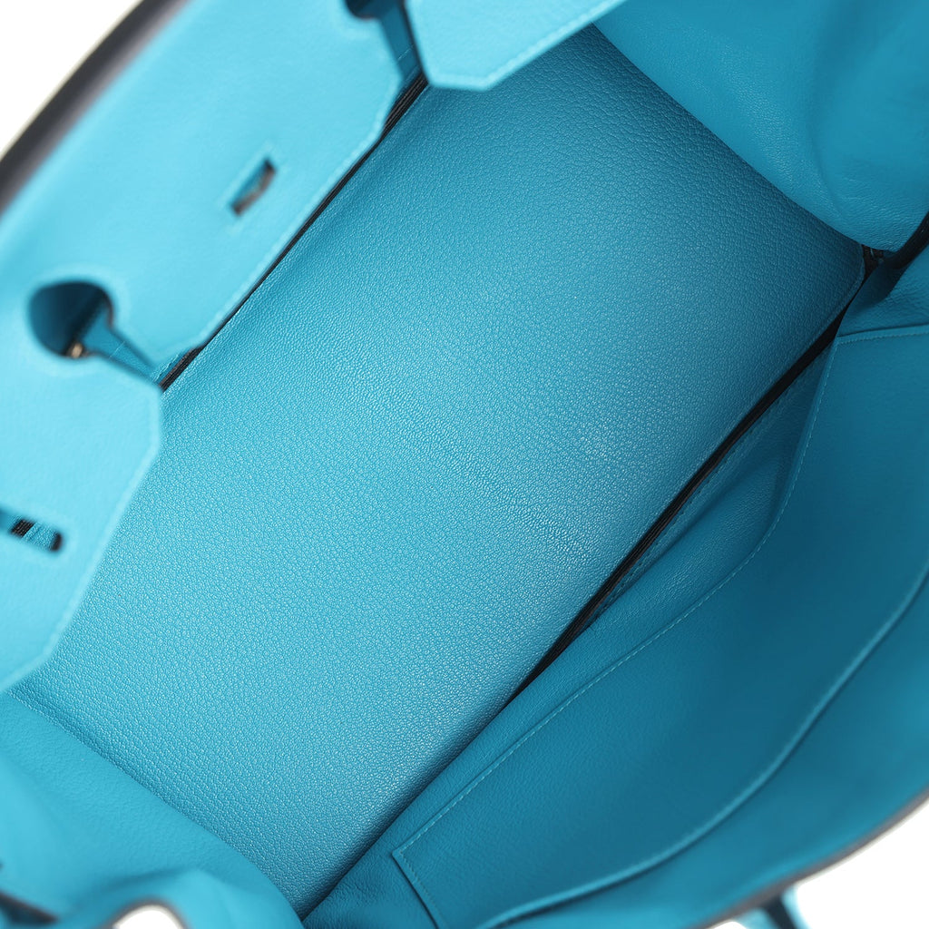 Hermes Birkin 35 Turquoise Togo Palladium Hardware