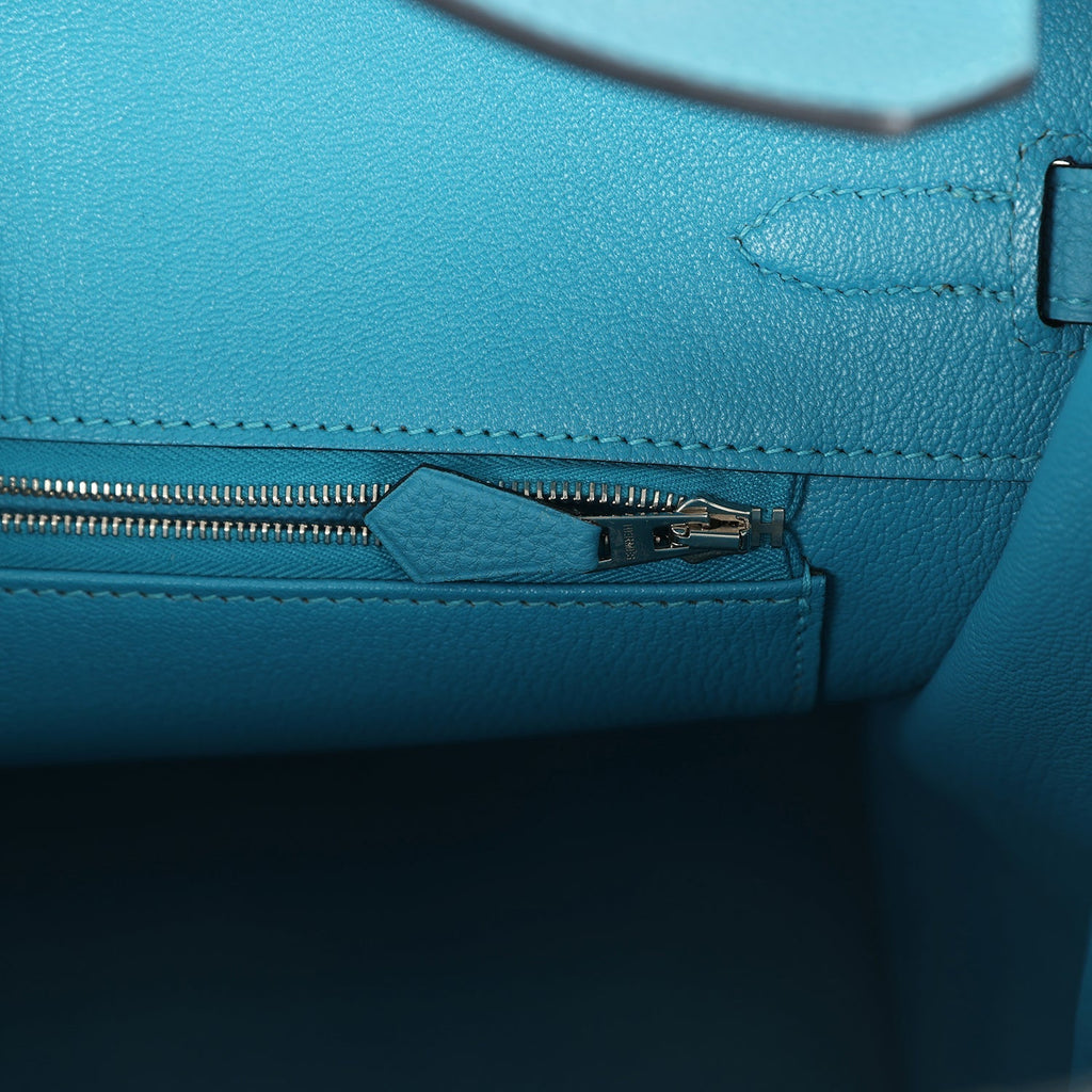 Hermes Birkin 35 Turquoise Togo Palladium Hardware