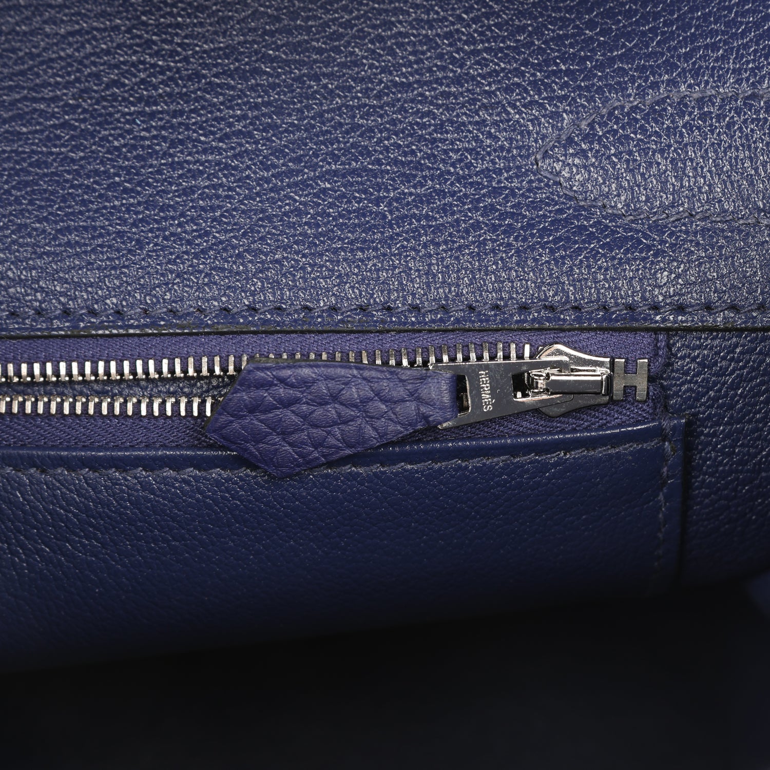 Hermes Birkin 30 Bleu Encre Togo and Shiny Niloticus Crocodile Touch Palladium Hardware