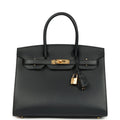 Hermes Birkin Sellier 30 Bleu Minuit Monsiuer Gold Hardware