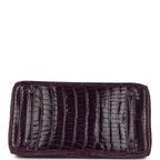Hermes Birkin 35 Amethyst Shiny Porosus Crocodile Palladium Hardware