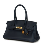 Hermes Shoulder Birkin Light 29 Bleu Abysse Evercolor Gold Hardware