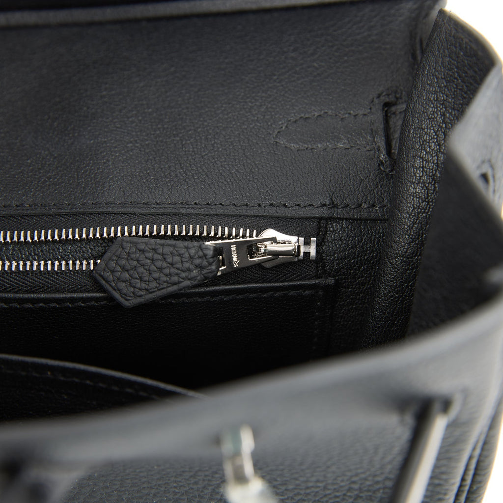 Hermes Birkin 25 Black Togo Brushed Palladium Hardware