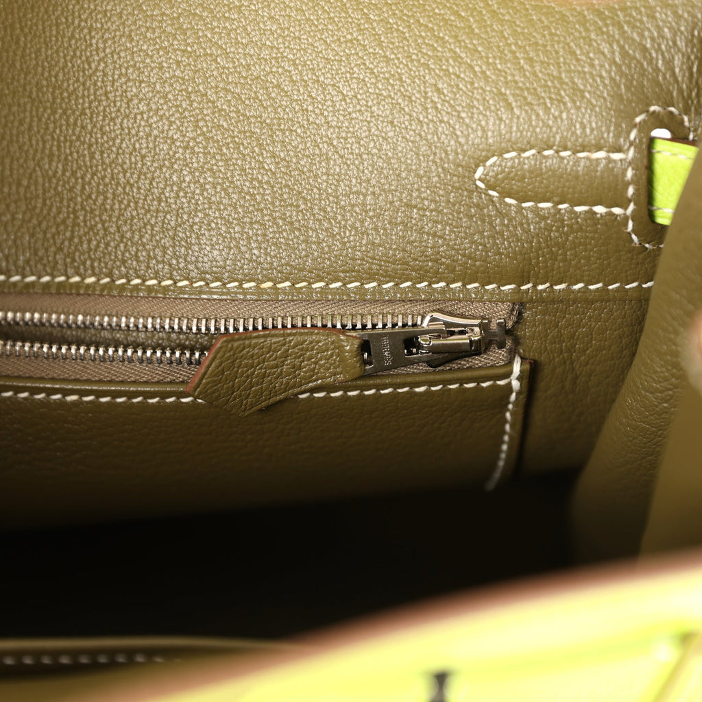 Hermes Candy Birkin 25 Kiwi Candy Epsom Palladium Hardware