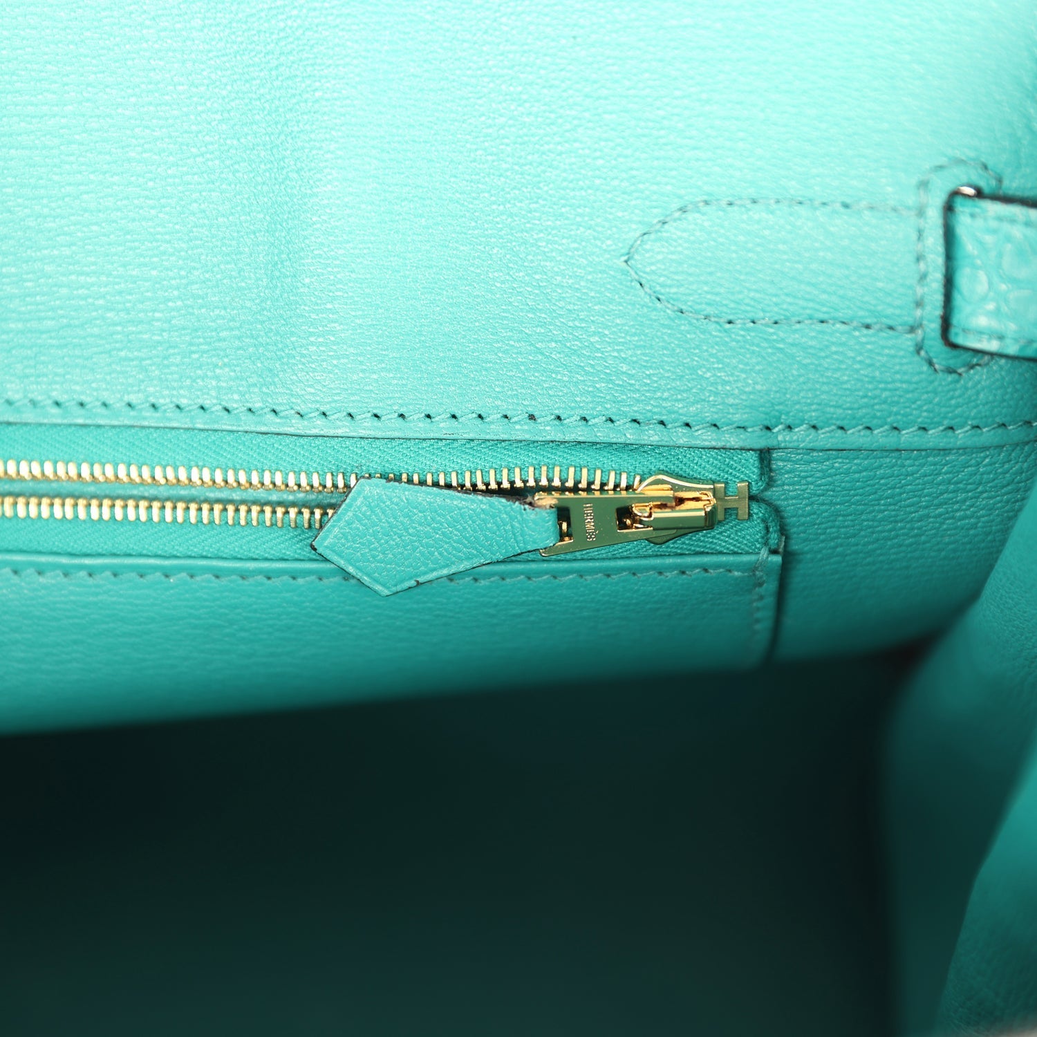 Hermes Birkin 30 Bleu Paon Matte Alligator Gold Hardware