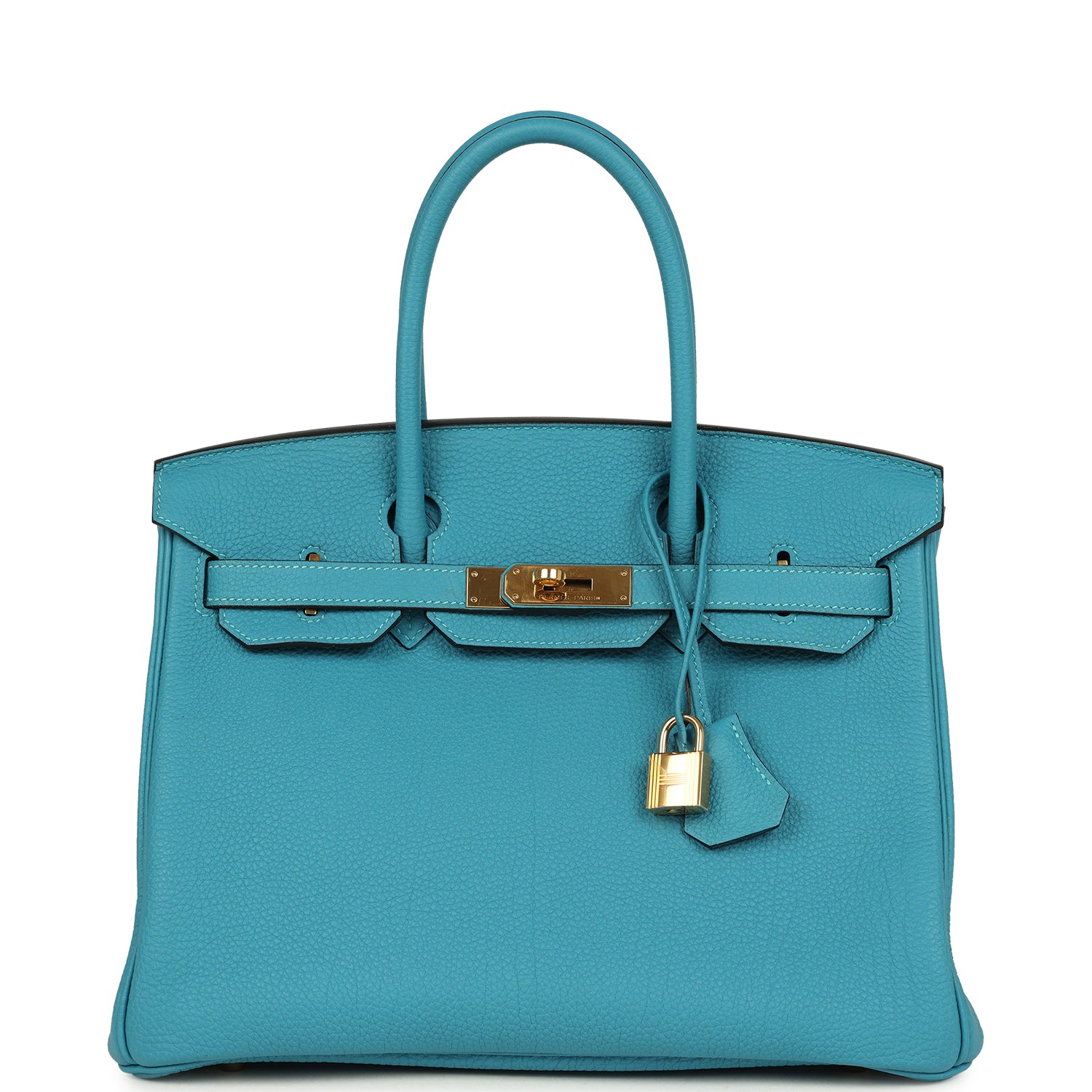 Hermes Birkin 30 Turquoise Togo Gold Hardware
