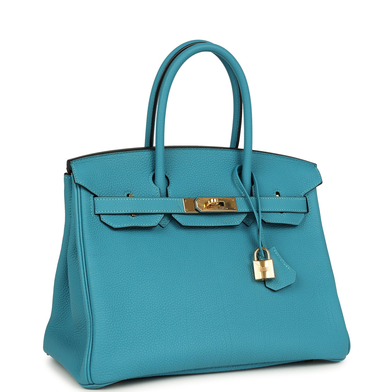 Hermes Birkin 30 Turquoise Togo Gold Hardware