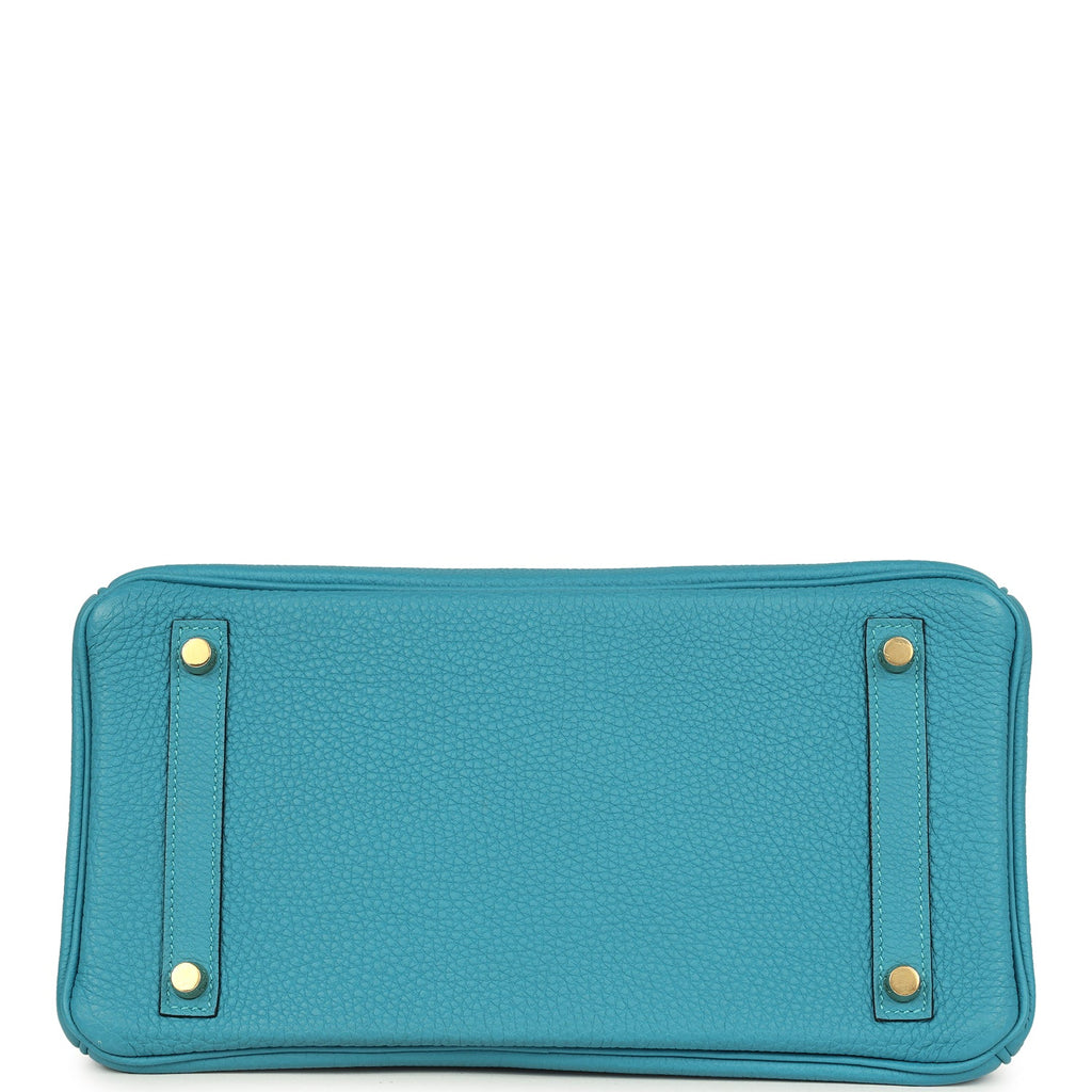Hermes Birkin 30 Turquoise Togo Gold Hardware