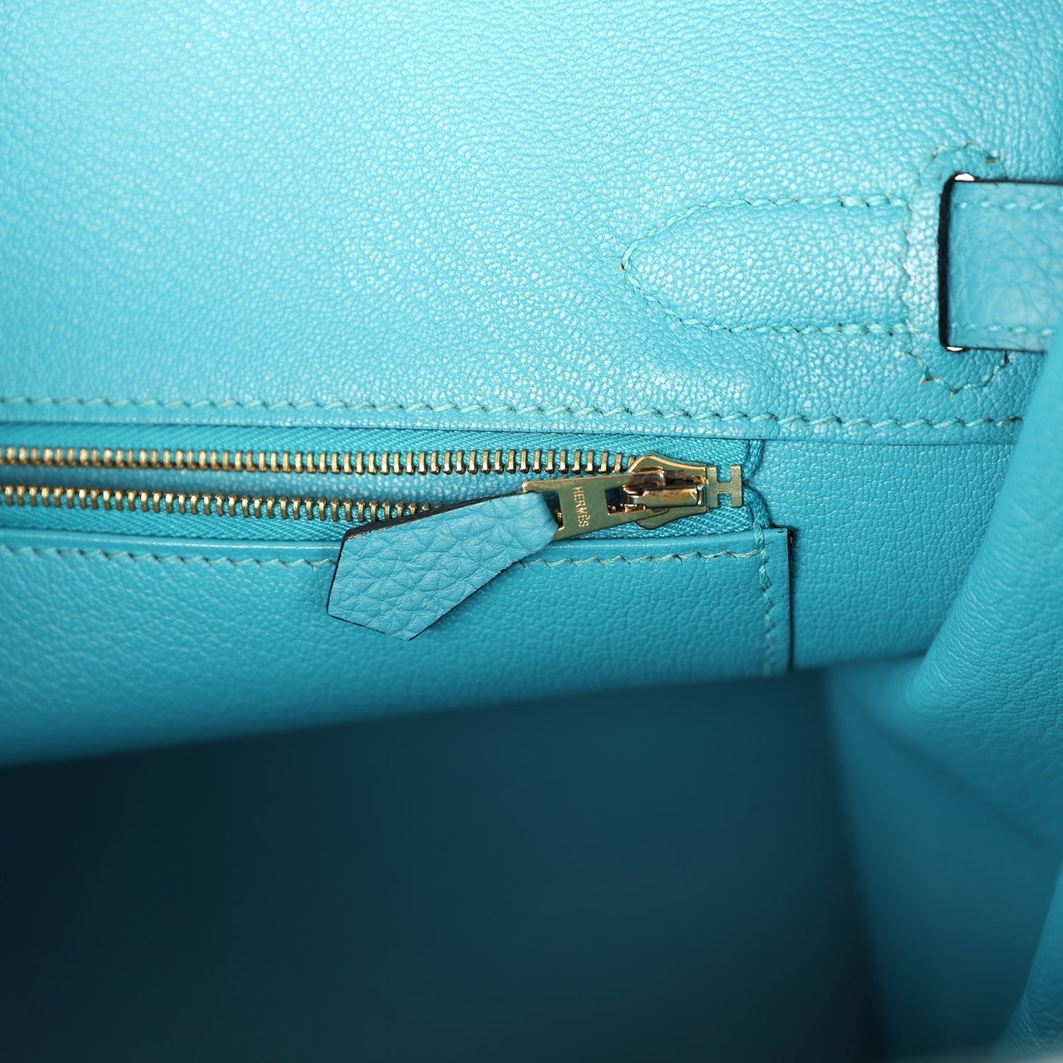 Hermes Birkin 30 Turquoise Togo Gold Hardware