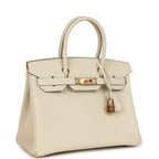 Hermes Birkin 30 Craie Epsom Rose Gold Hardware