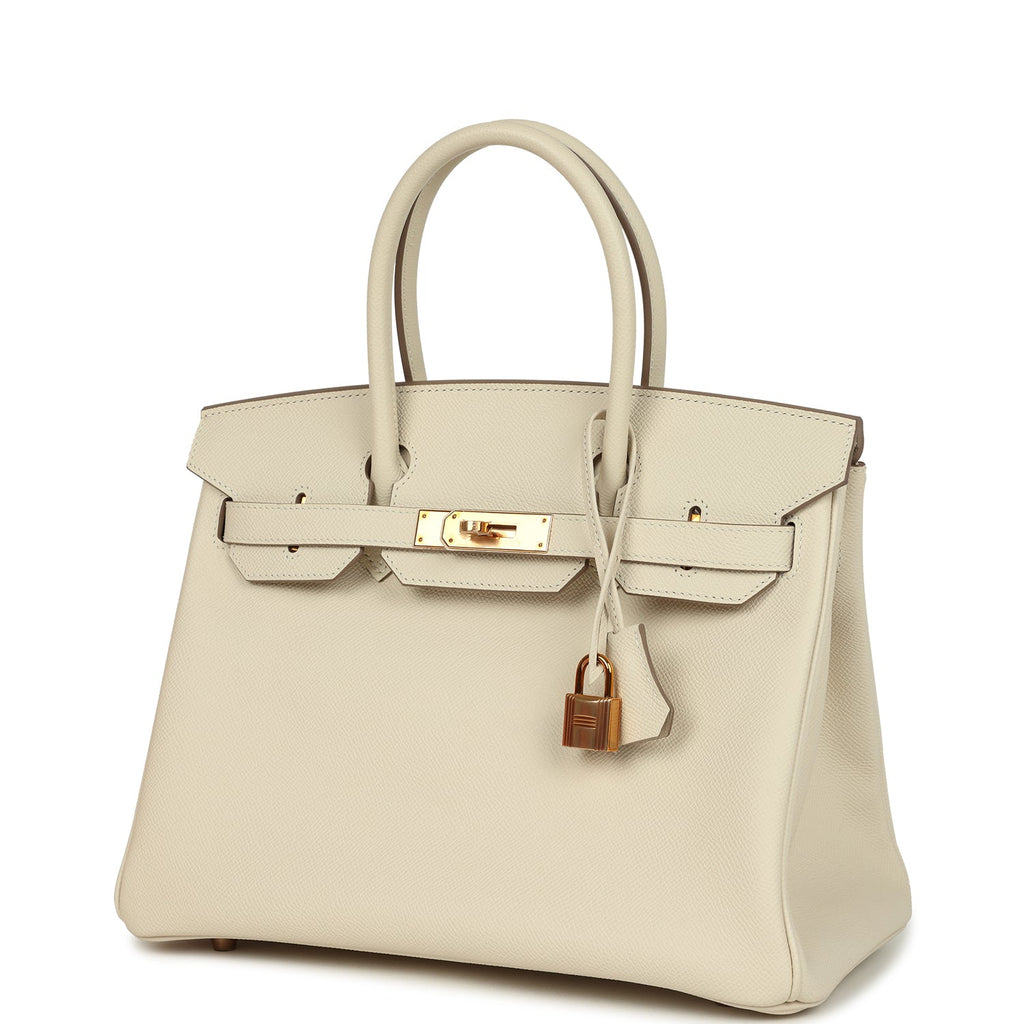 Hermes Birkin 30 Craie Epsom Rose Gold Hardware