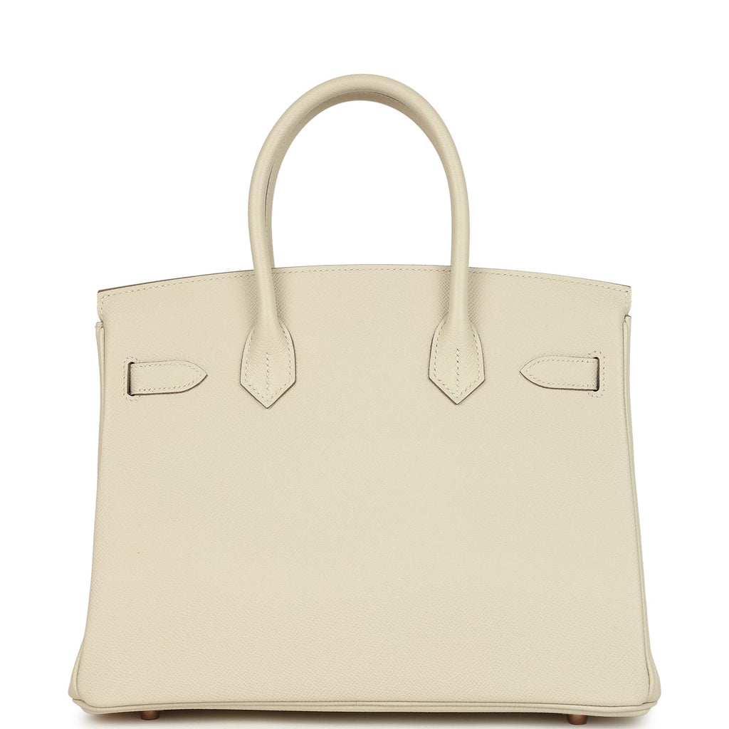Hermes Birkin 30 Craie Epsom Rose Gold Hardware