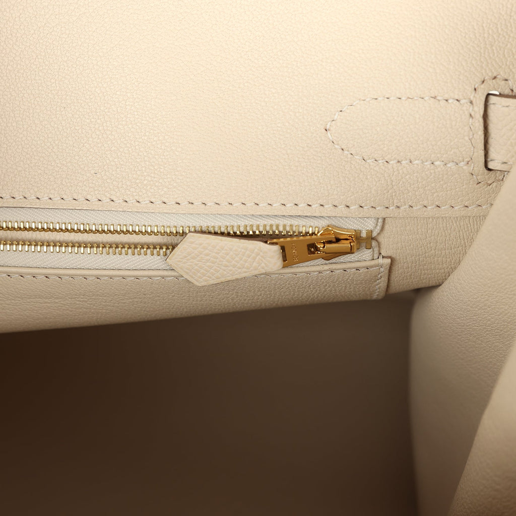 Hermes Birkin 30 Craie Epsom Rose Gold Hardware