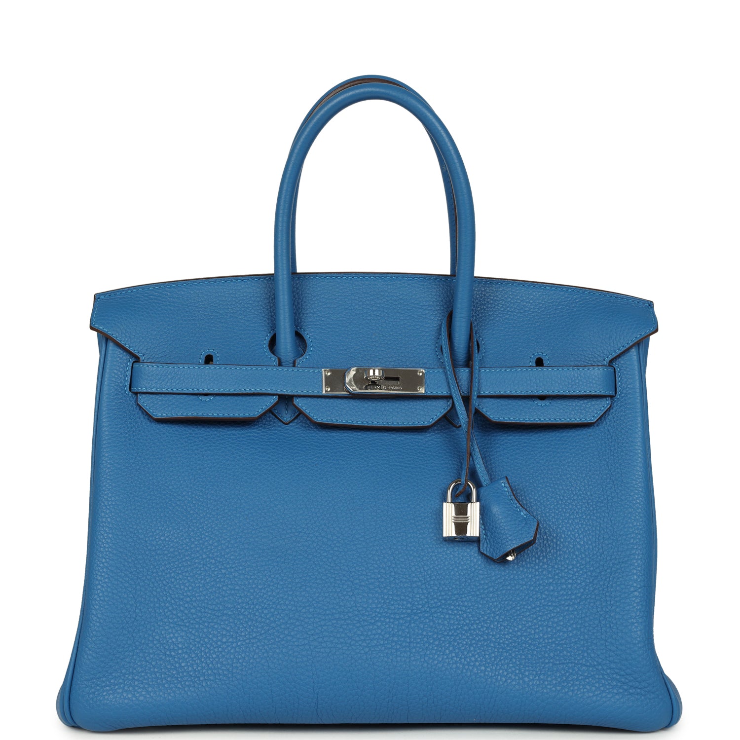 Hermes Birkin 35 Bleu Mykonos Togo Palladium Hardware
