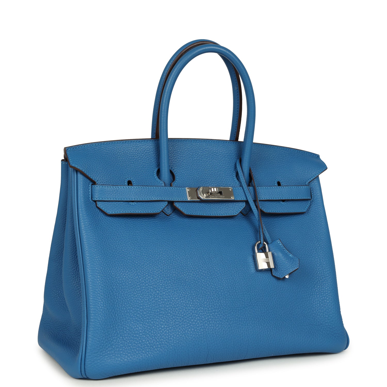 Hermes Birkin 35 Bleu Mykonos Togo Palladium Hardware