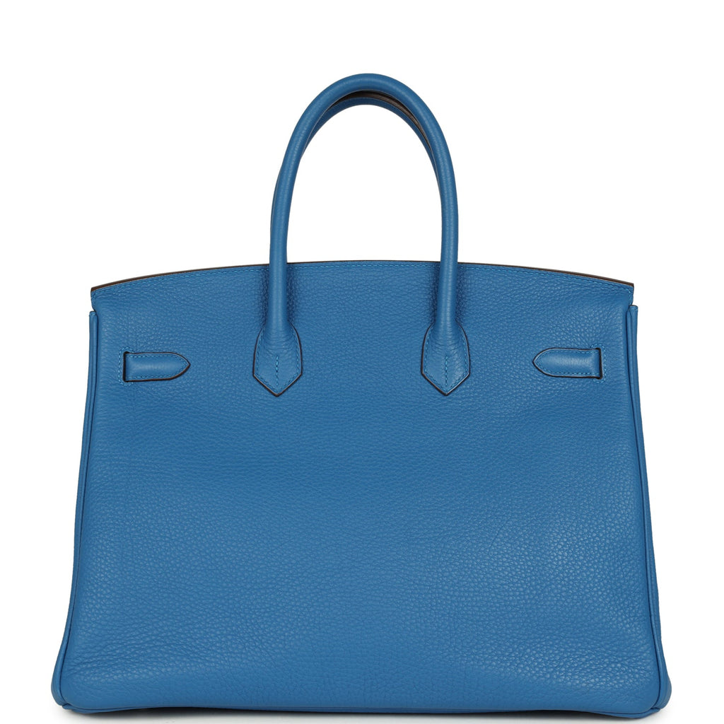 Hermes Birkin 35 Bleu Mykonos Togo Palladium Hardware