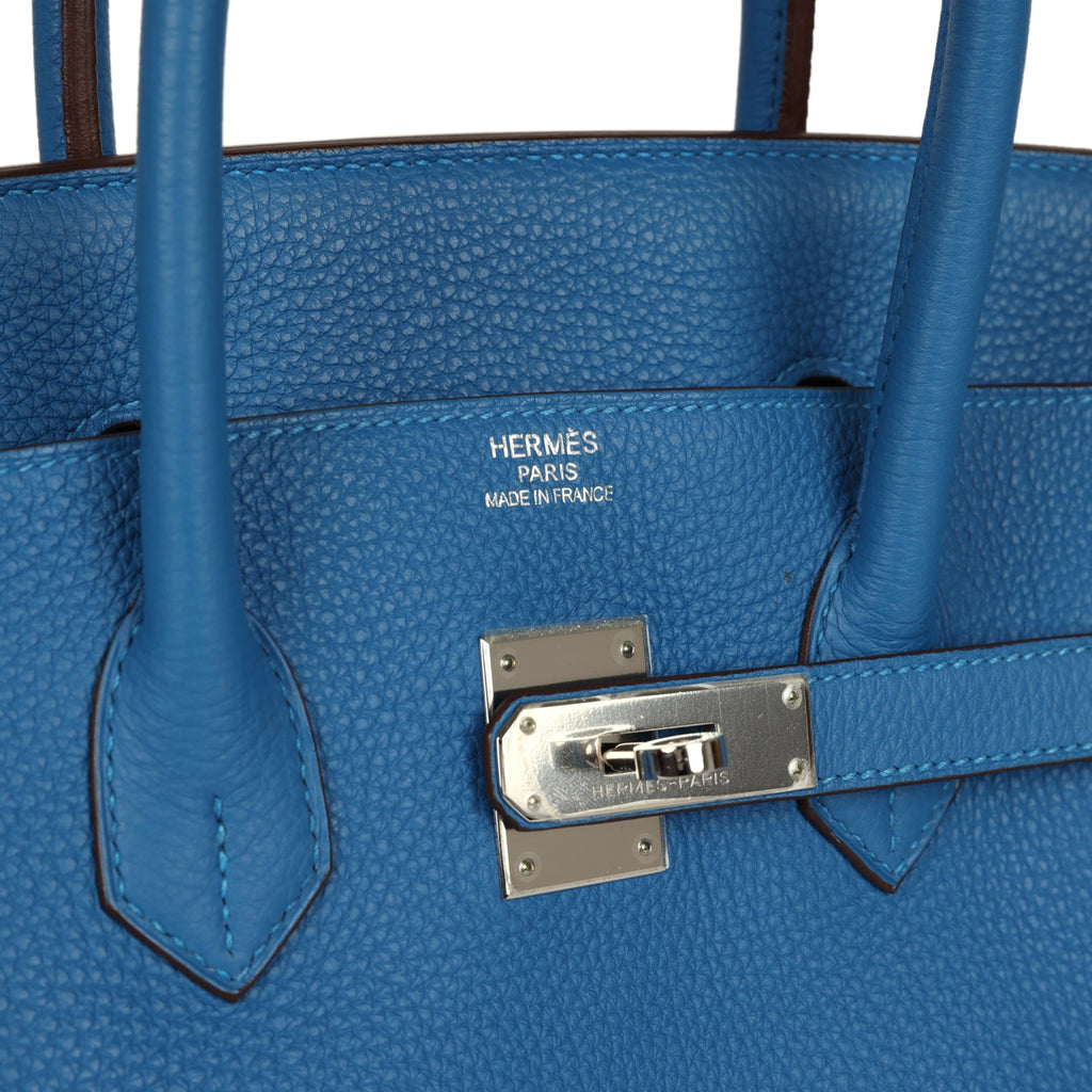 Hermes Birkin 35 Bleu Mykonos Togo Palladium Hardware