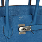 Hermes Birkin 35 Bleu Mykonos Togo Palladium Hardware