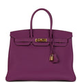 Hermes Birkin 35 Anemone Togo Gold Hardware
