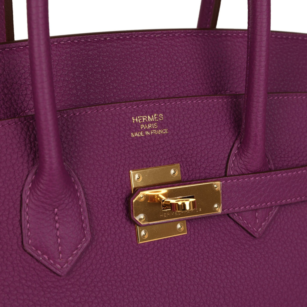 Hermes Birkin 35 Anemone Togo Gold Hardware