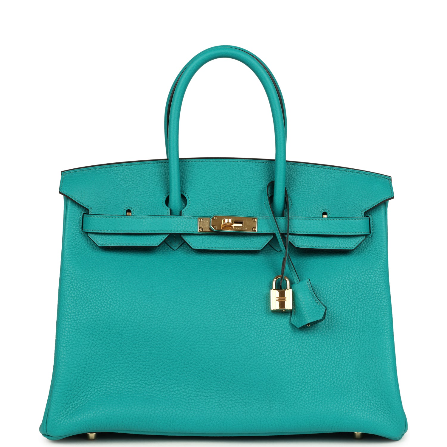 Hermes Birkin 35 Bleu Paon Togo Gold Hardware