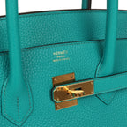 Hermes Birkin 35 Bleu Paon Togo Gold Hardware