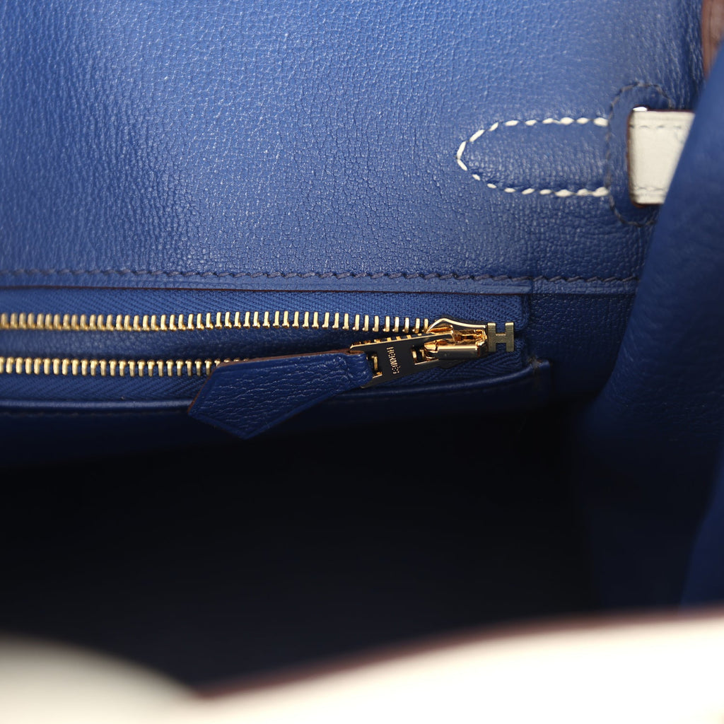 Hermes Special Order (HSS) Birkin 25 Gris Perle Verso Ostrich Brushed Gold Hardware