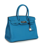 Hermes Birkin 30 Bleu Zanzibar Verso Togo Palladium Hardware