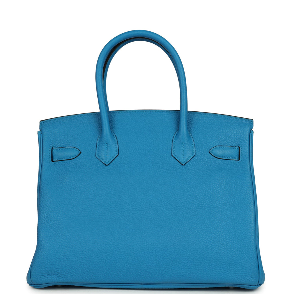 Hermes Birkin 30 Bleu Zanzibar Verso Togo Palladium Hardware