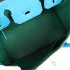 Hermes Birkin 30 Bleu Zanzibar Verso Togo Palladium Hardware