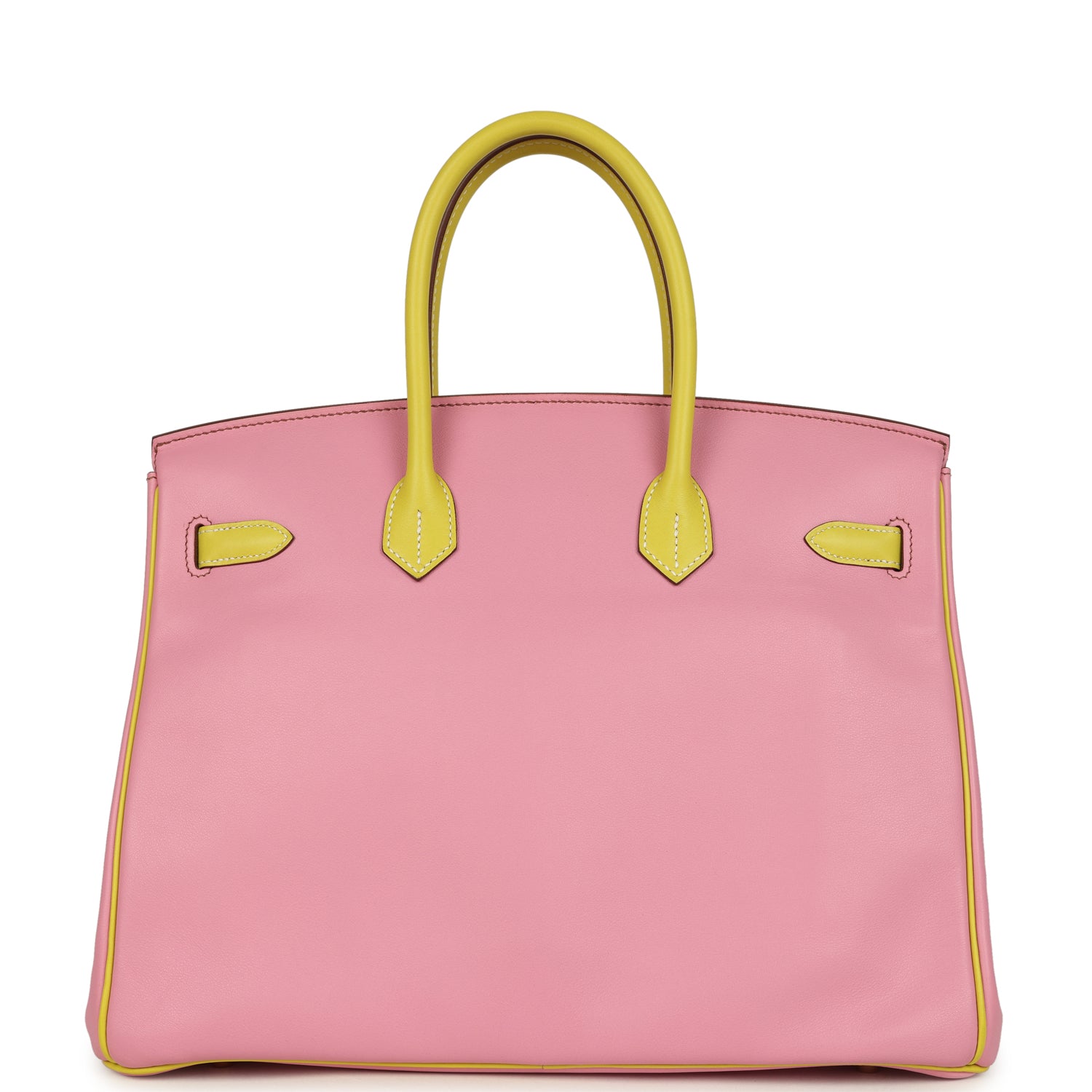 Hermes Special Order (HSS) Birkin 35 5P Bubblegum and Lime Swift Gold Hardware