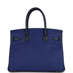 Hermes Special Order (HSS) Birkin 30 Bleu Electric and Bleu Saphir Epsom Brushed Gold Hardware