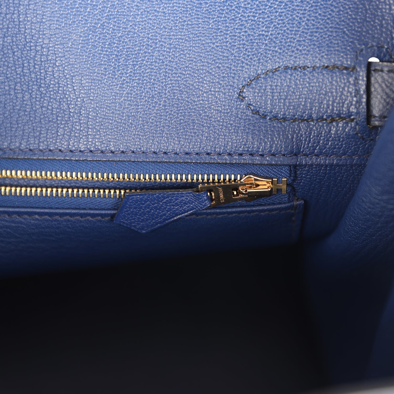 Hermes Special Order (HSS) Birkin 30 Bleu Electric and Bleu Saphir Epsom Brushed Gold Hardware