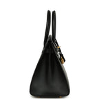 Hermes Birkin Sellier 30 Black Monsieur Gold Hardware